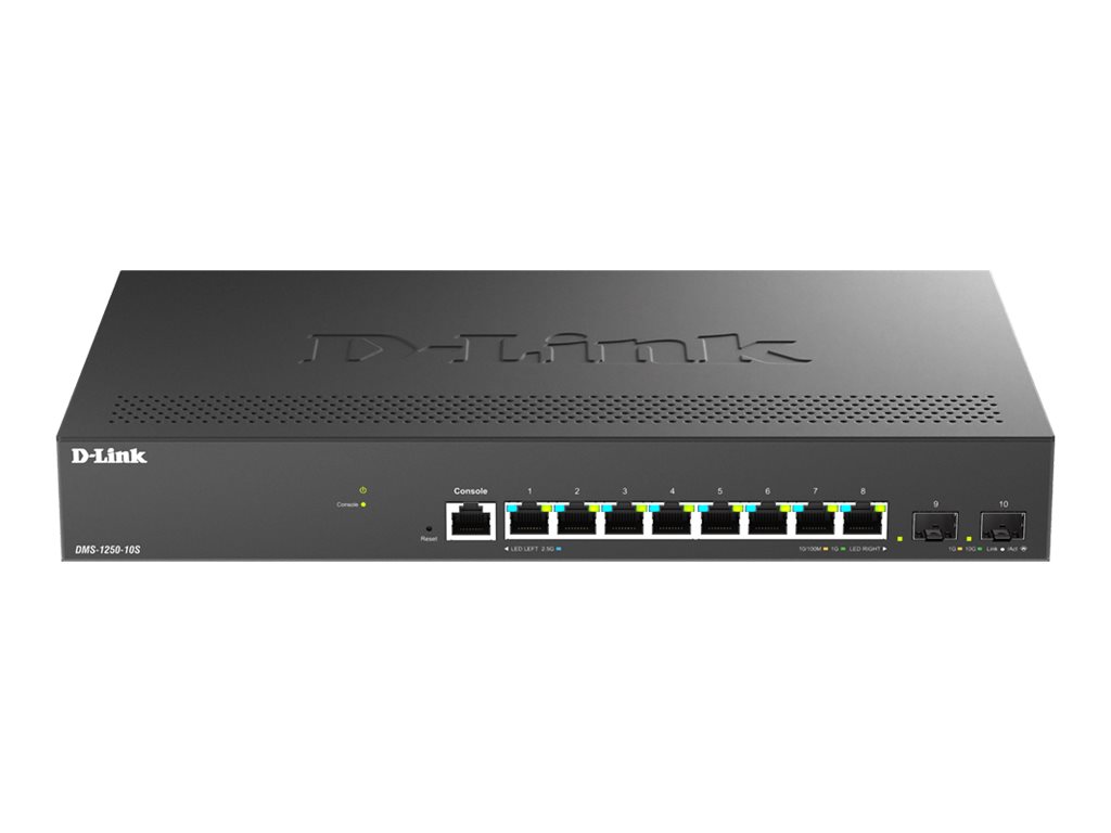 D-Link DMS-1250-10S - Switch - L2+ - Smart - 8 x 2.5GBase-T + 2 x 10 Gigabit SFP+