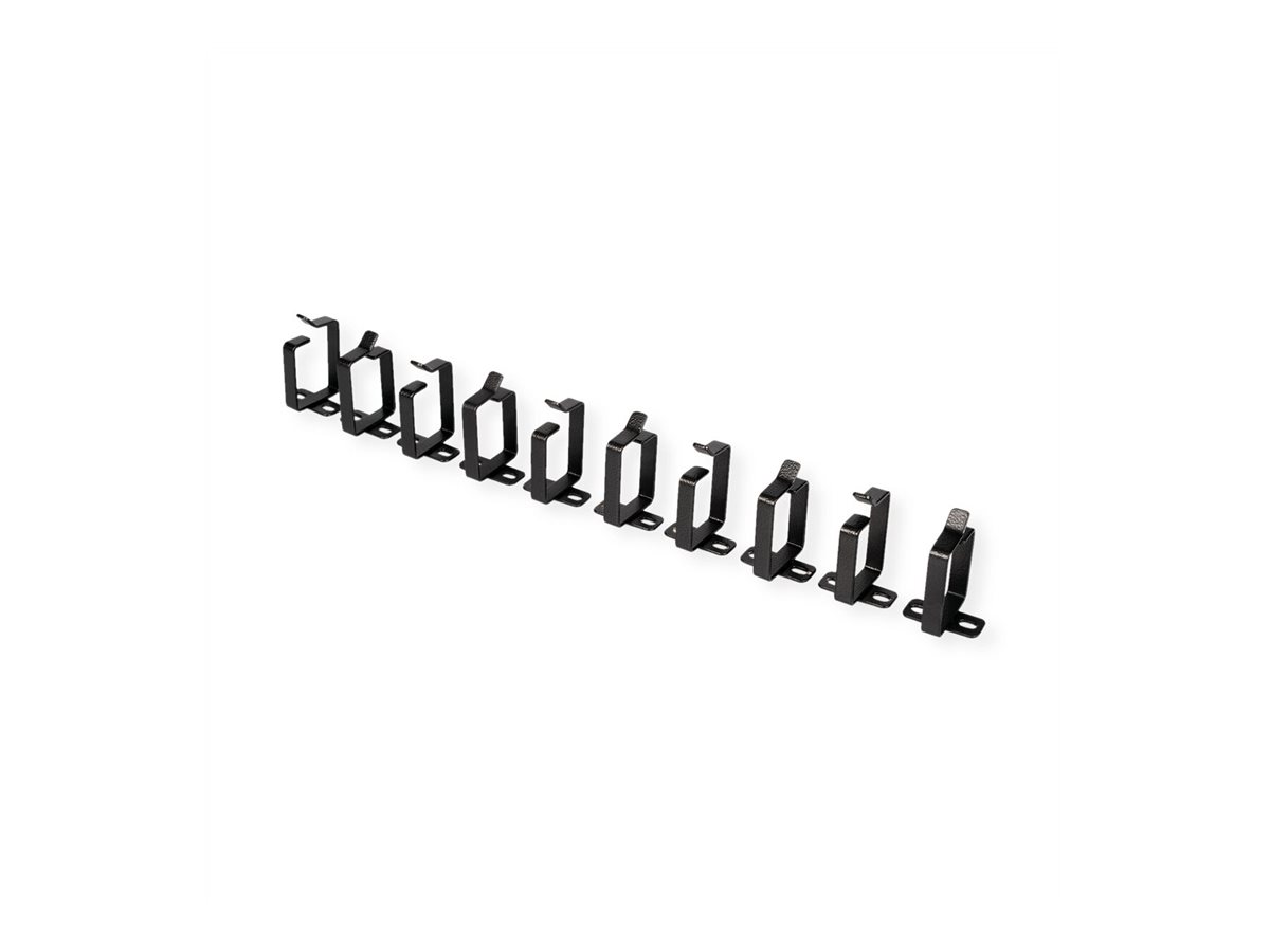 ROLINE Kabelverwaltungsklammer - 44 x 60 mm - RAL 9005, Jet Black (Packung mit 10 St�ck)