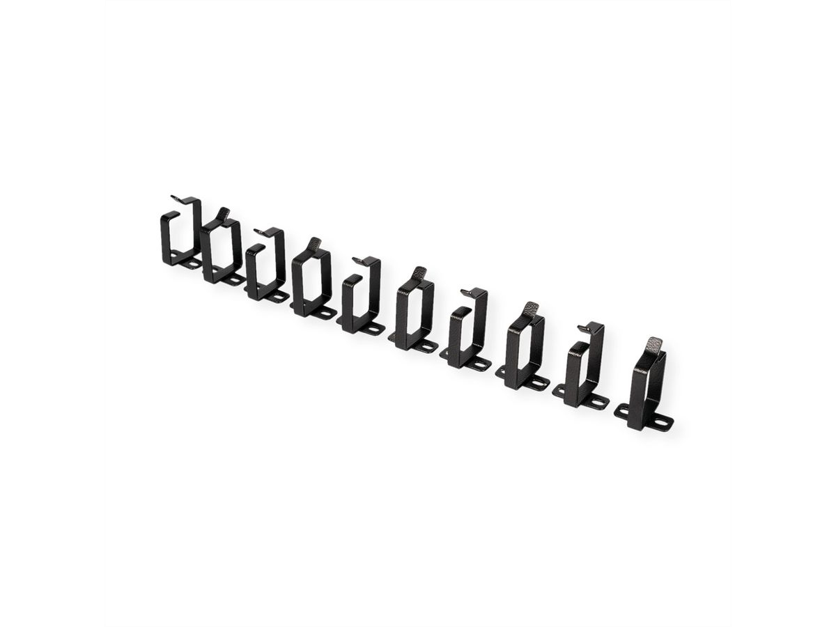 ROLINE Kabelverwaltungsklammer - 44 x 60 mm - RAL 9005, Jet Black (Packung mit 10 St�ck)