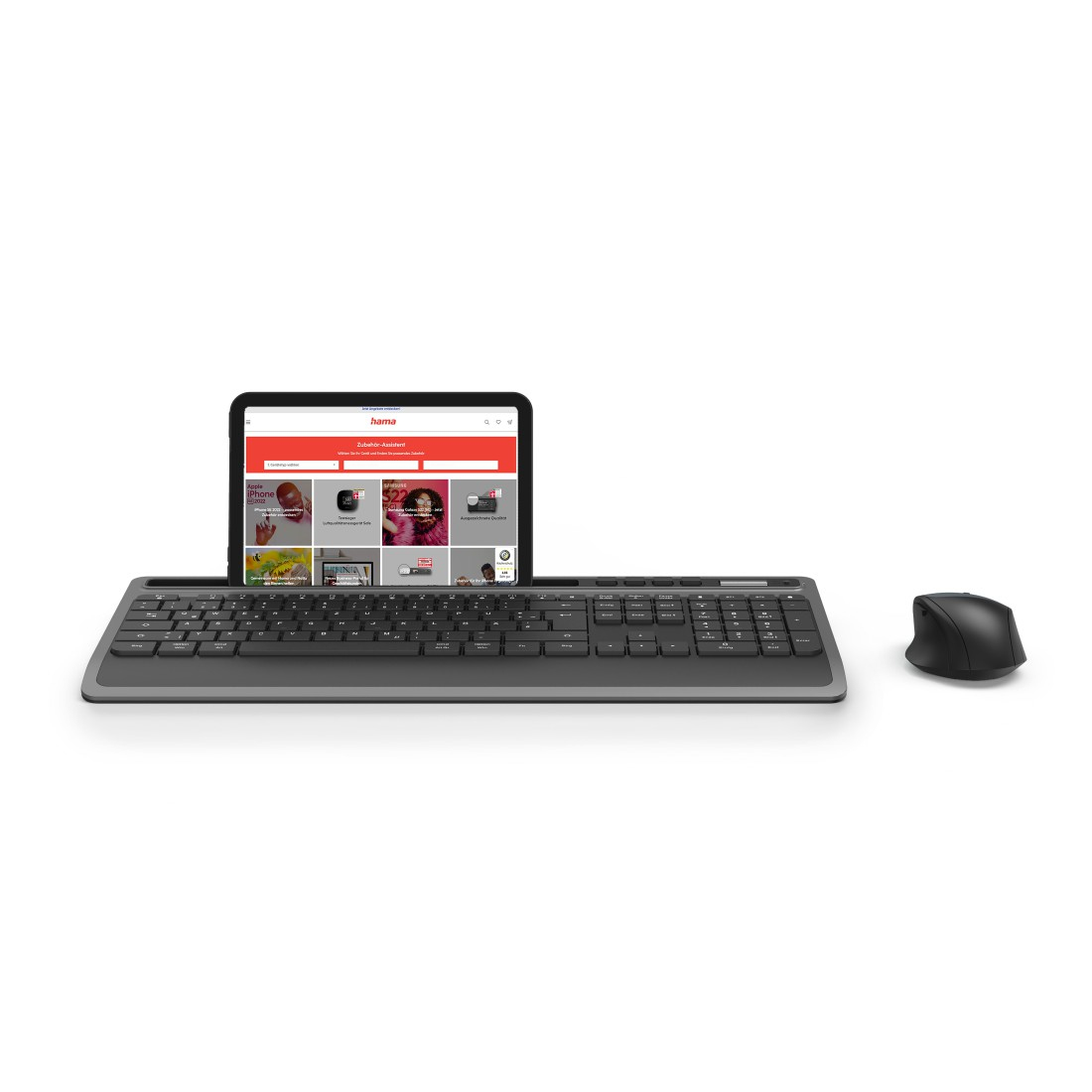 Multi-Device-Tastatur-/Maus-Set KMW-600 Hama 00182686 Plus Hama | Schwarz/Anthrazit