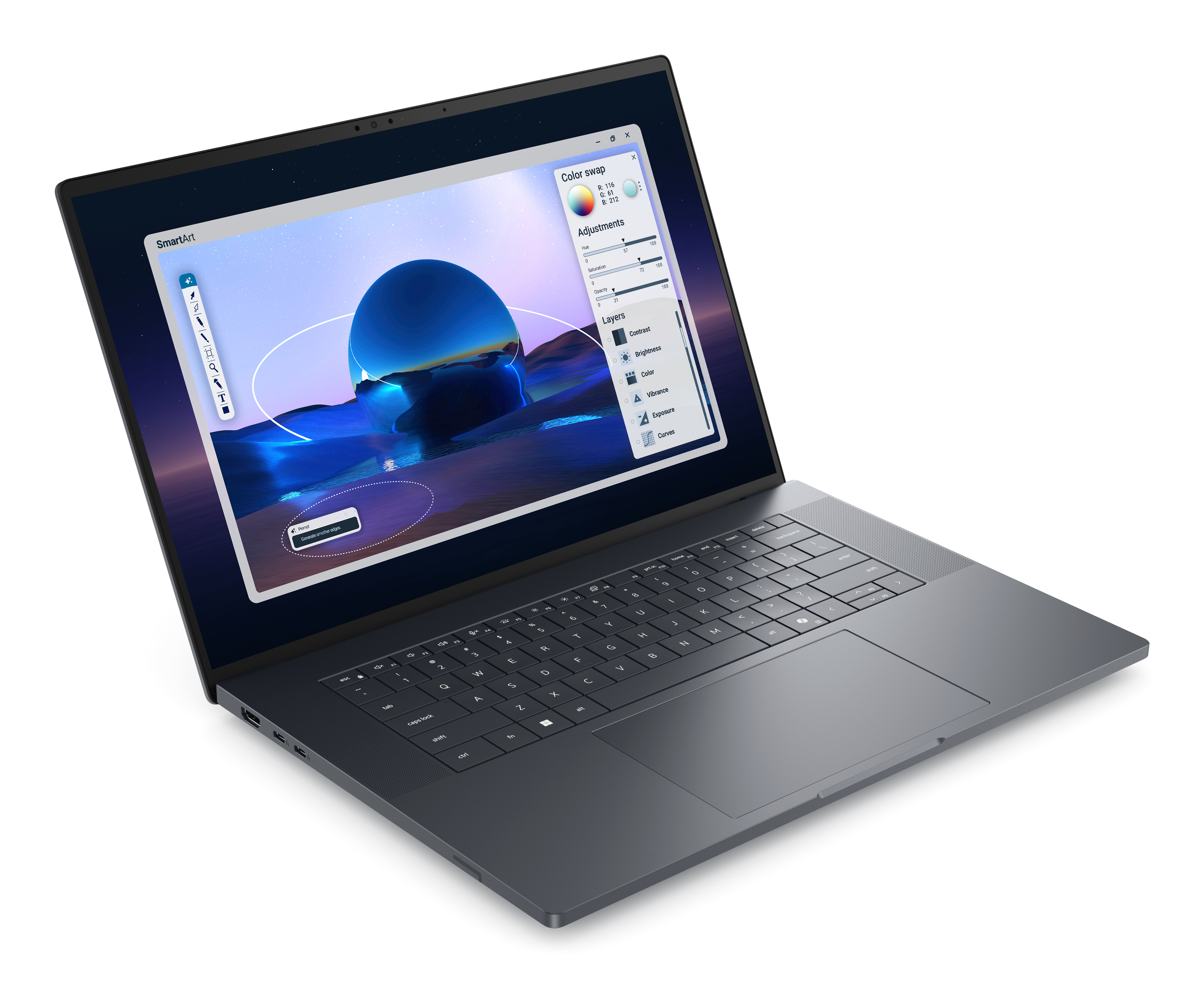 DELL Pro Max 16 Premium MA16250 Intel Core Ultra 7 265H Station de travail mobile 40,6 cm (16) Full HD+ 32 Go LPDDR5x-SDRAM 1 To SSD NVIDIA RTX PRO 1000 Blackwell Wi-Fi 7 (802.11be) Windows 11 Pro Allemand Noir