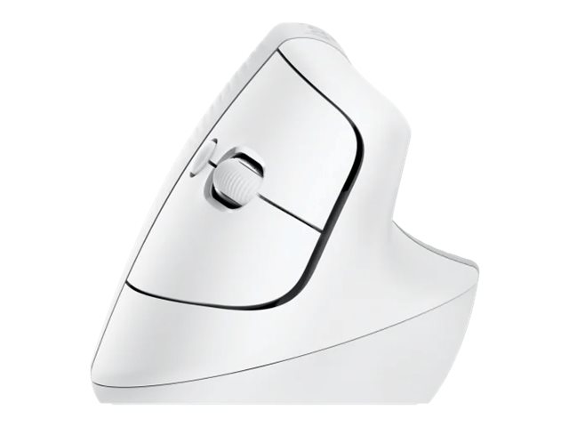 Logitech Lift Mouse Ergonomico Verticale, Senza Fili, Ricevitore Bluetooth  o Logi Bolt USB, Clic Silenziosi, 4 Tasti, Compatibile con Windows / macOS  / iPadOS, Laptop, PC. Bianco