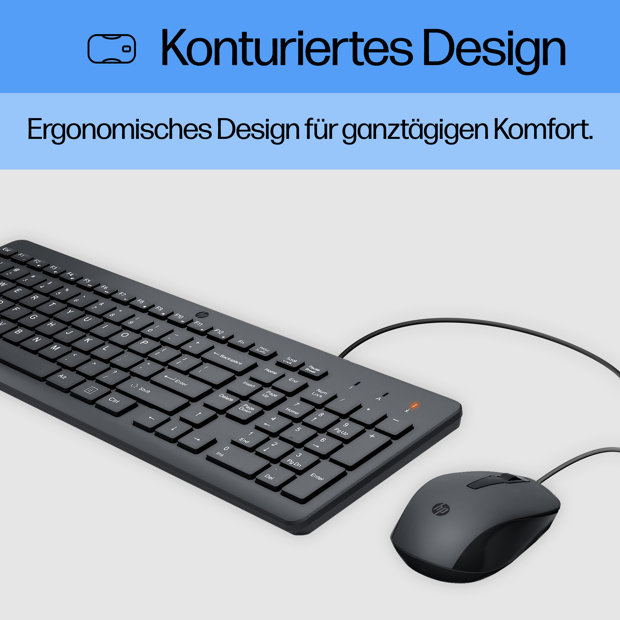 HP 150 - Tastatur-und-Maus-Set - USB - Ungarisch