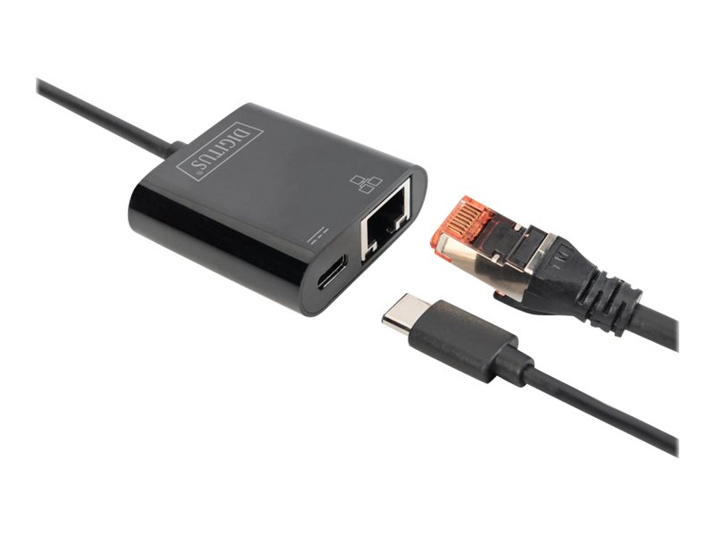 Digitus Adaptateur Ethernet Gigabit USB Type-C avec prise en charge de Power Delivery