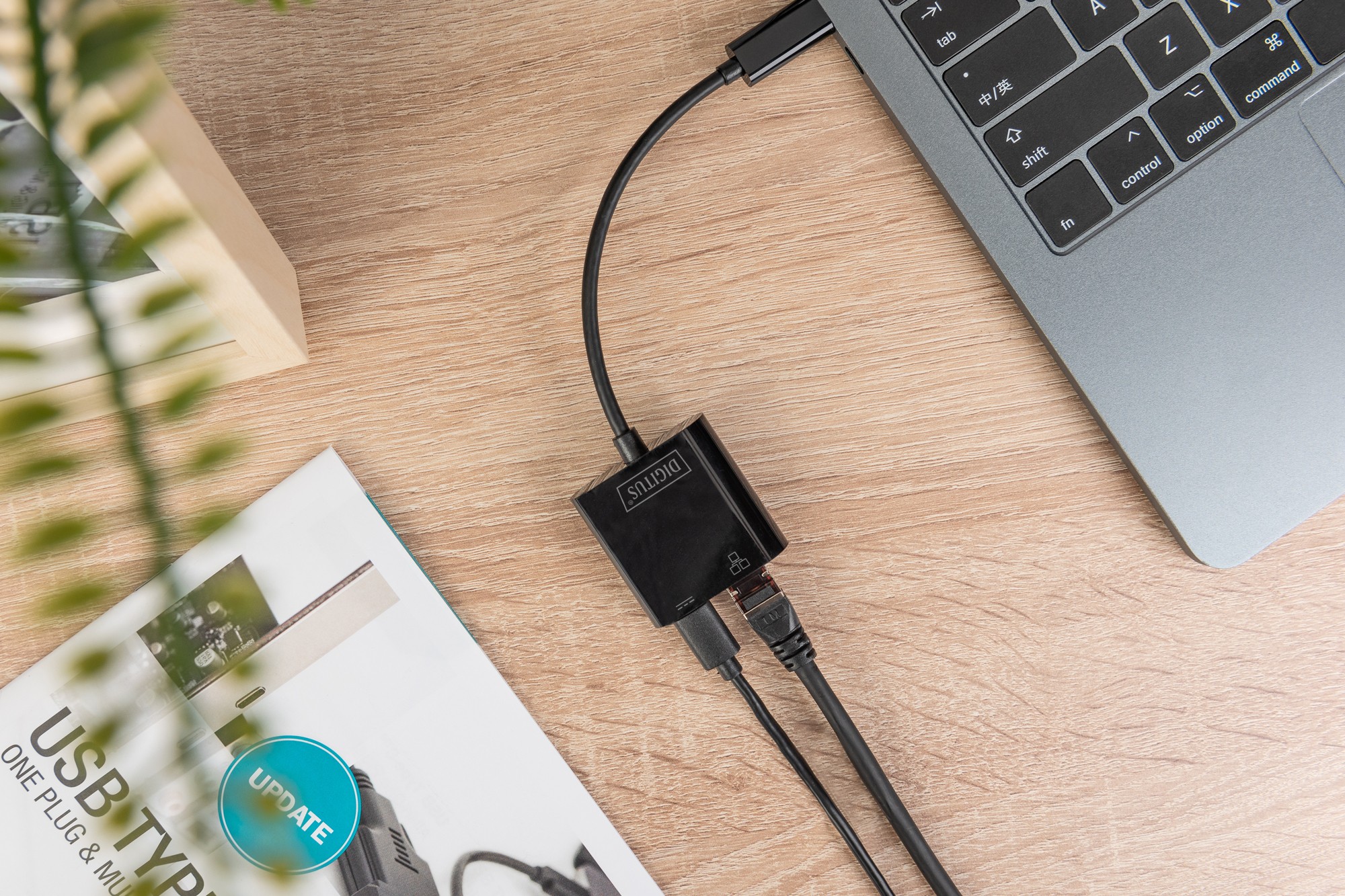 Digitus Adaptateur Ethernet Gigabit USB Type-C avec prise en charge de Power Delivery