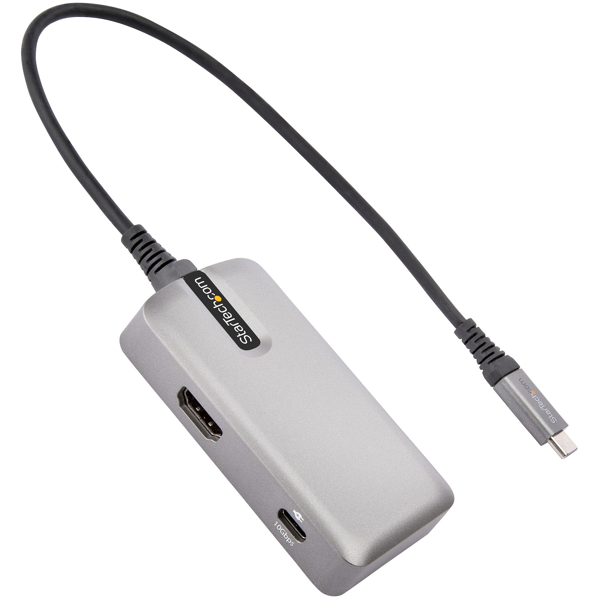 StarTech.fr Adaptateur Multiport USB-C - Mini Dock USB Type-C vers 4K 60Hz  HDMI 2.0 - 100W Power Delivery Pass-trough – Hub 3 ports USB 10Gbps - Mini  Station d'Accueil USB Type-C Portable 
