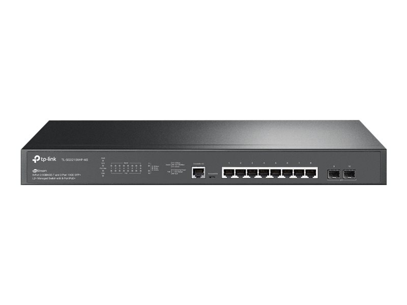 TP-LINK JetStream TL-SG3210XHP-M2 - V1 - Switch - managed - 8 x 10/100/1000 + 2 x SFP+ - an Rack montierbar - PoE+ (240 W)