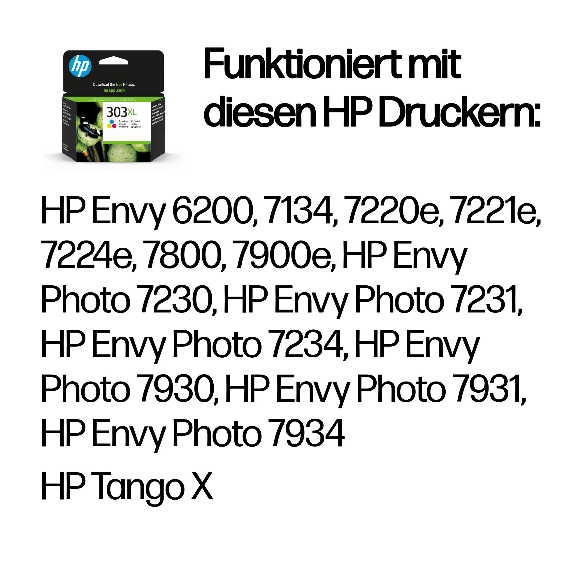 HP Cartuccia di inchiostro in tricromia originale ad alta capacit� 303XL