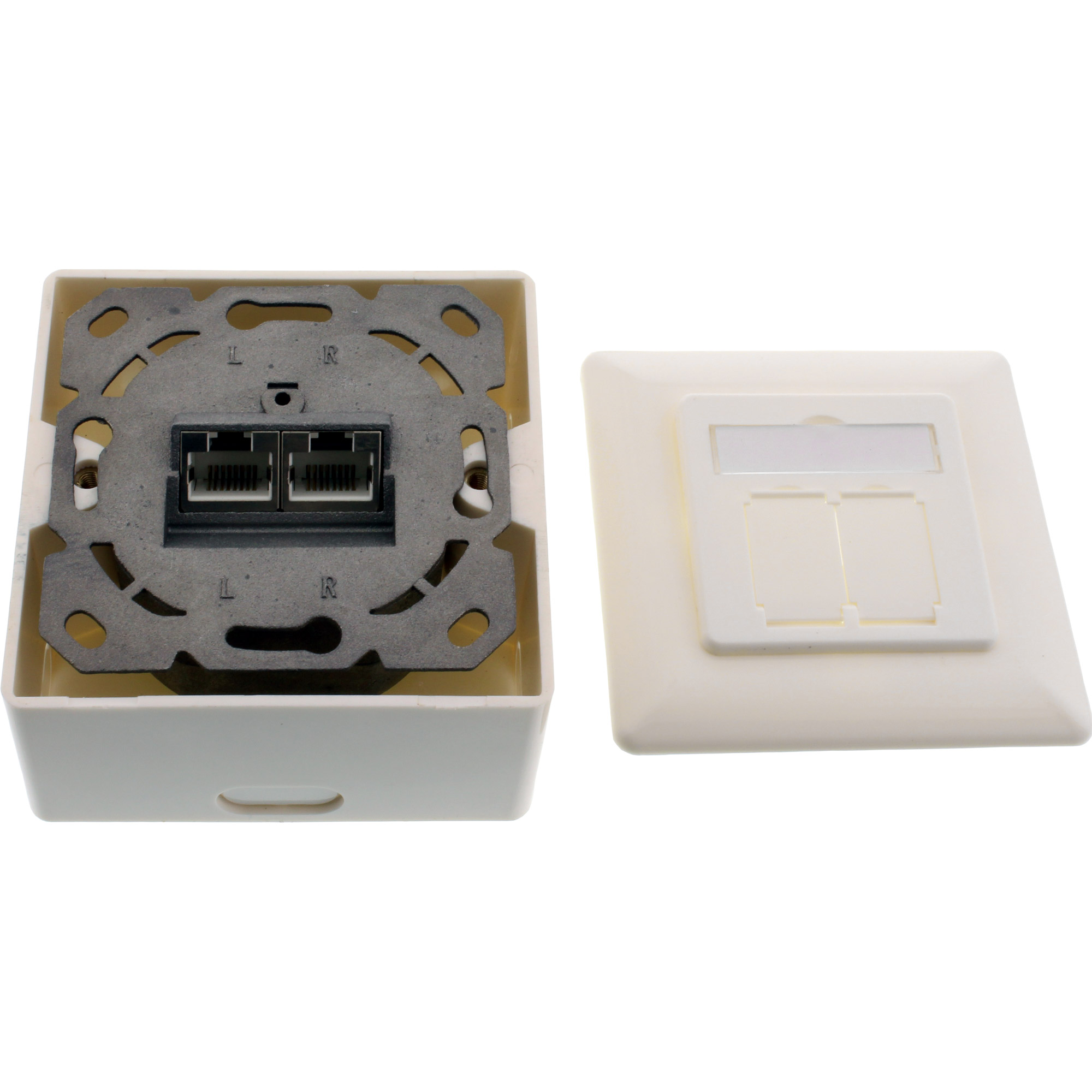 InLine 76842W boitier de prise de courant Blanc