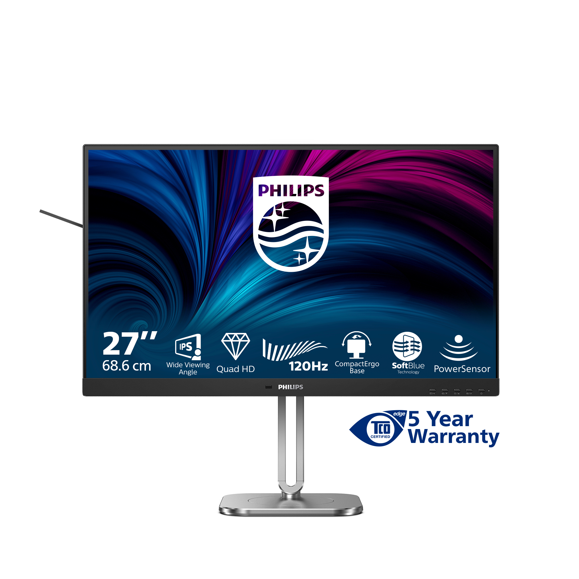 Philips 27 16 9 IPS HAS HDMI x DP - Flachbildschirm (TFT/LCD) - 68,6 cm