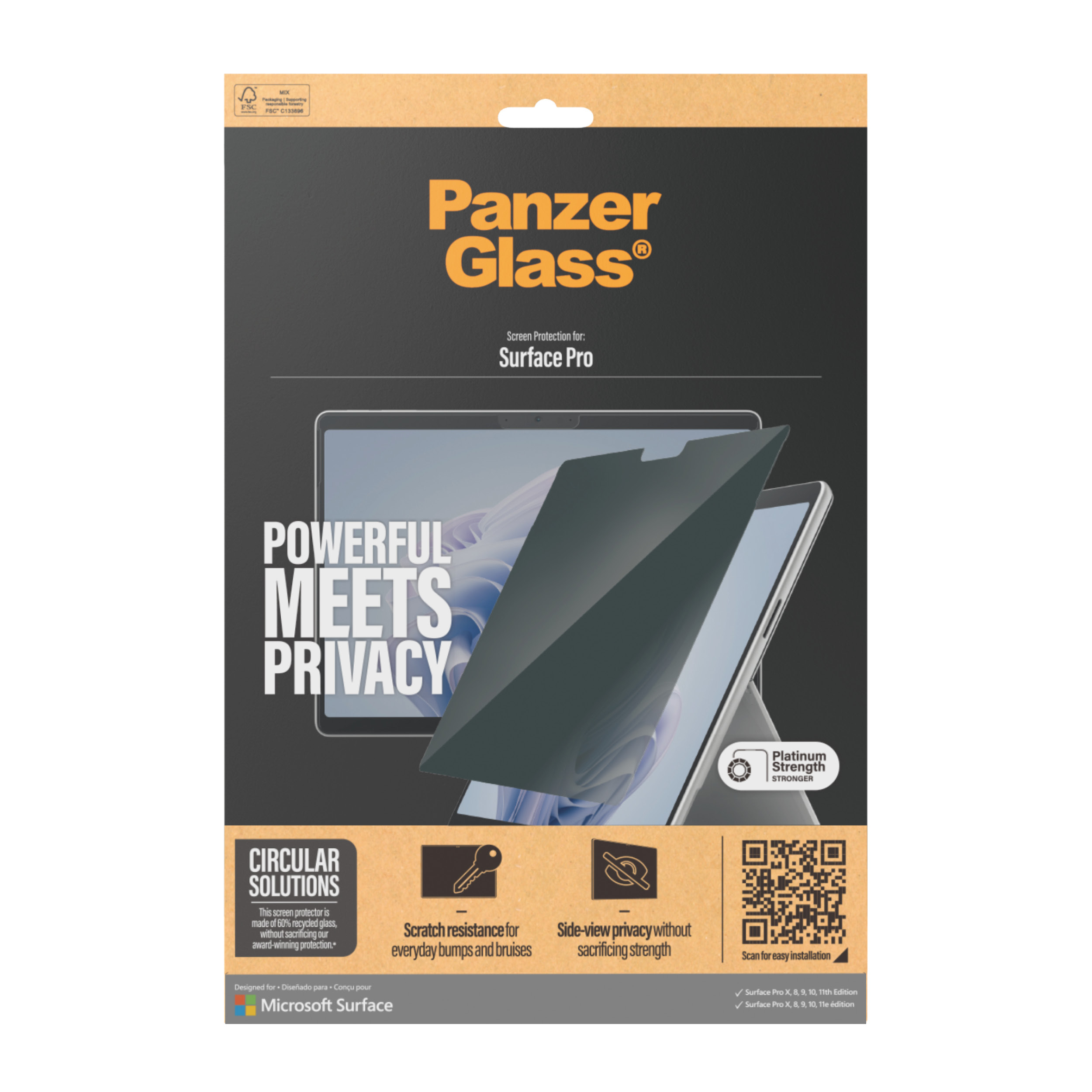 PanzerGlass Ultra Wide Fit Privacy Microsoft 1 pz