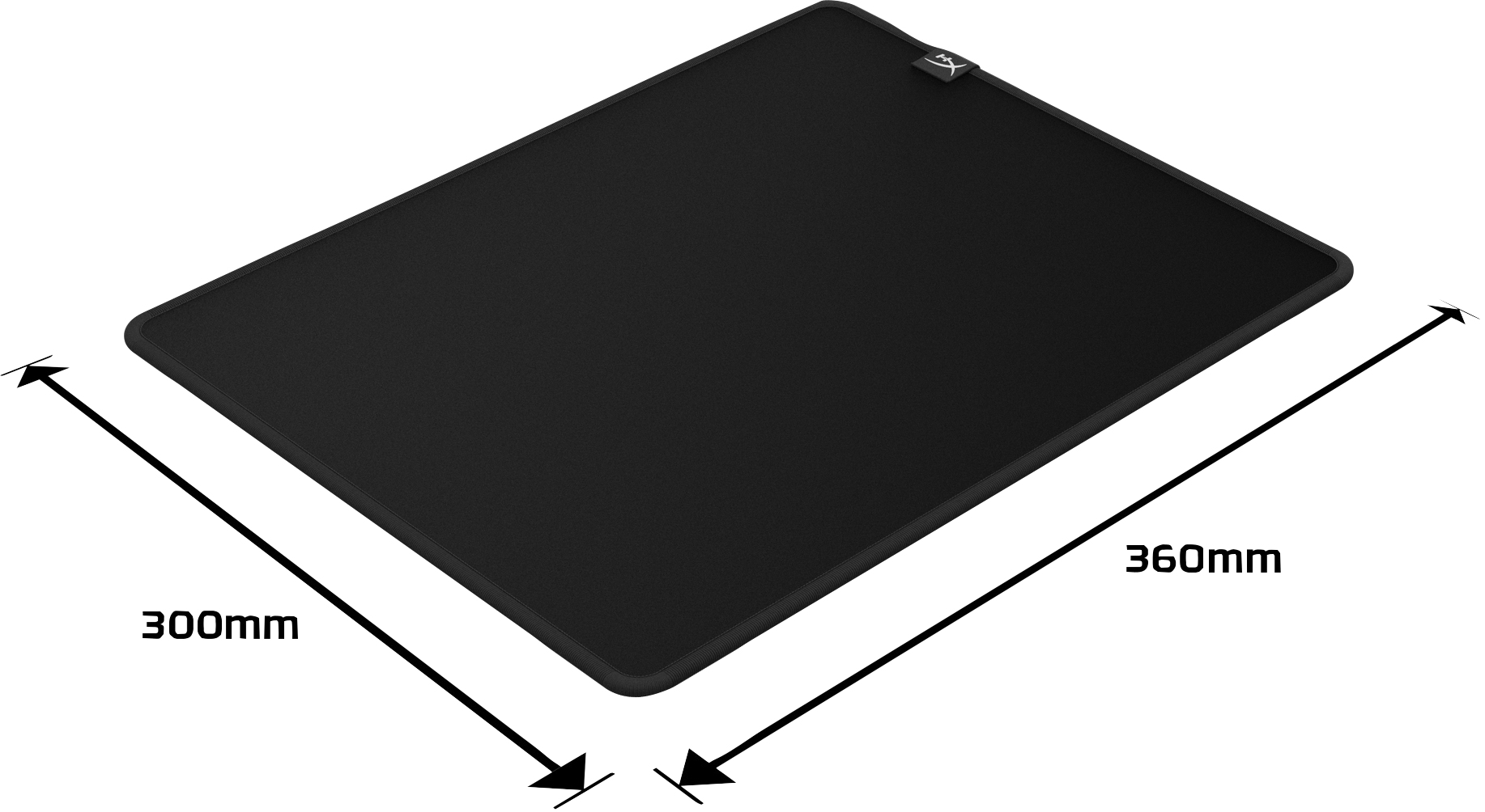 HP HyperX Pulsefire Mat Gaming-Mauspad Stoff (M) - Schwarz - Monochromatisch - Tuch - Gummi - Gaming-Mauspad