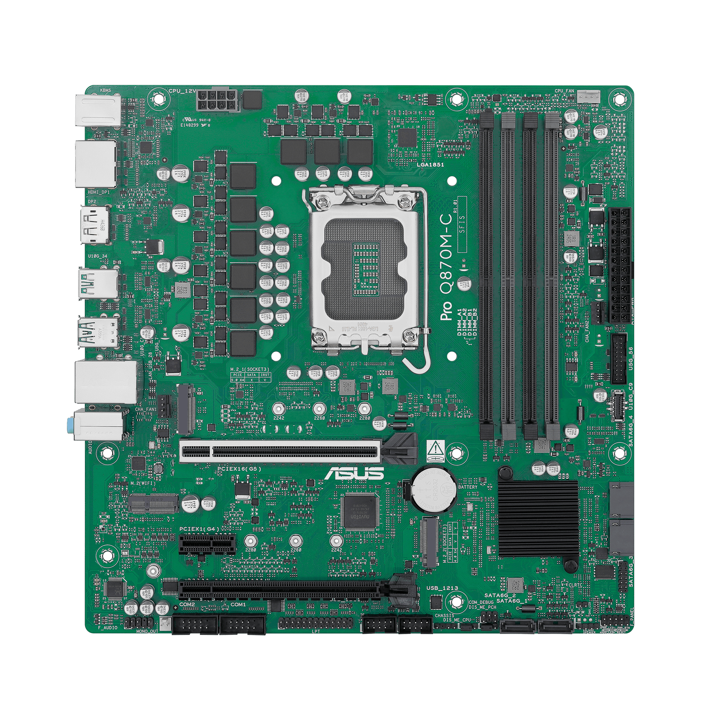 ASUS MB ASUS PRO Q870M-C-CSM (Intel,LGA1851,DDR5,mATX) - Intel Sockel 1851 (Core Ultra 100&200) - Micro/Mini/Flex-ATX
