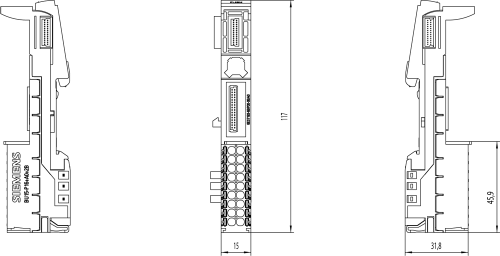 Siemens 6ES7193-6BP00-0BA0 terminal elctrico