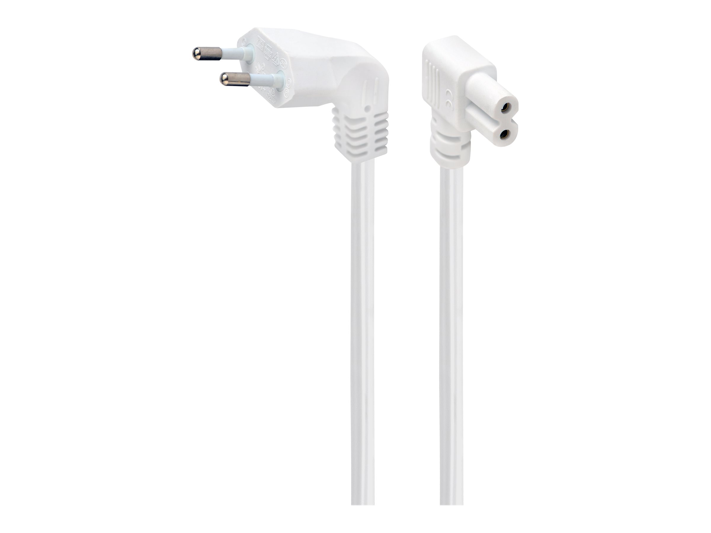 Gembird Cablexpert - Stromkabel - Eurostecker (M) gewinkelt zu power IEC 60320 C7 gewinkelt