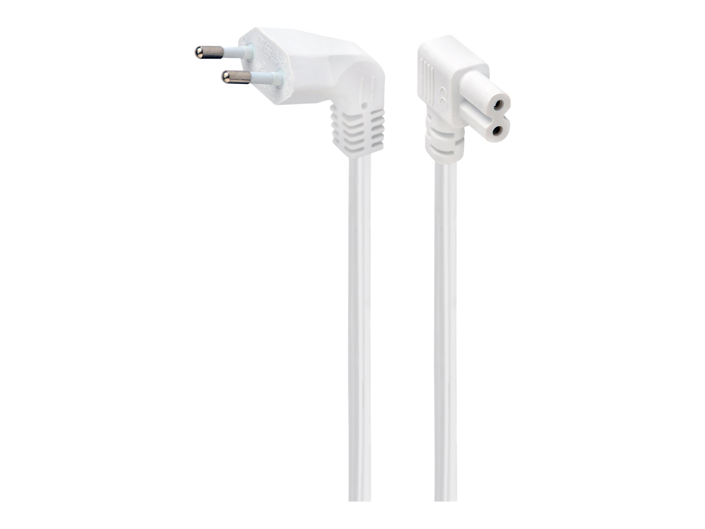Gembird Cablexpert - Stromkabel - Eurostecker (M) gewinkelt zu power IEC 60320 C7 gewinkelt