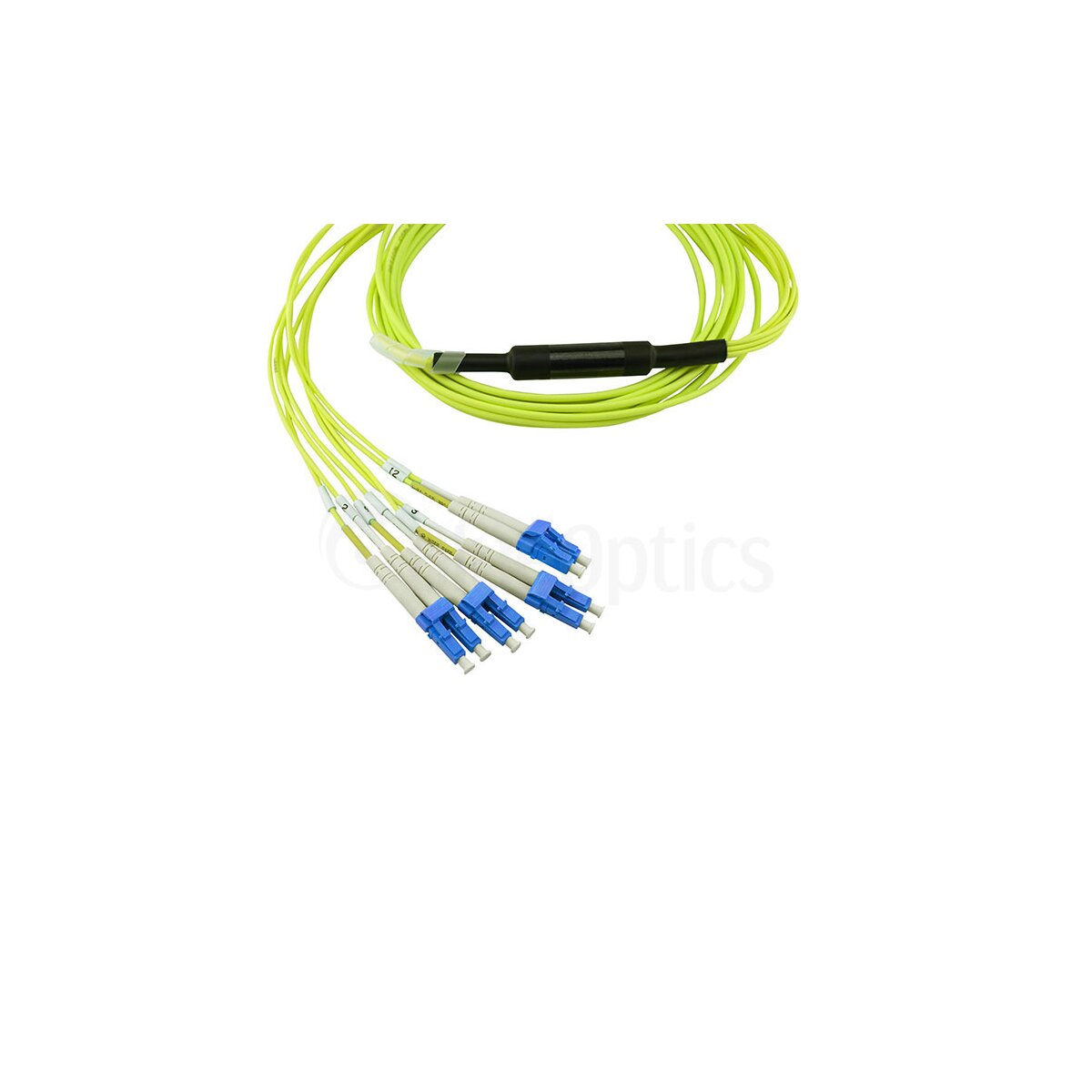 BlueOptics LWL MPO/4xLC Breakout Kabel G.657.A1 Singlemode 5 Meter