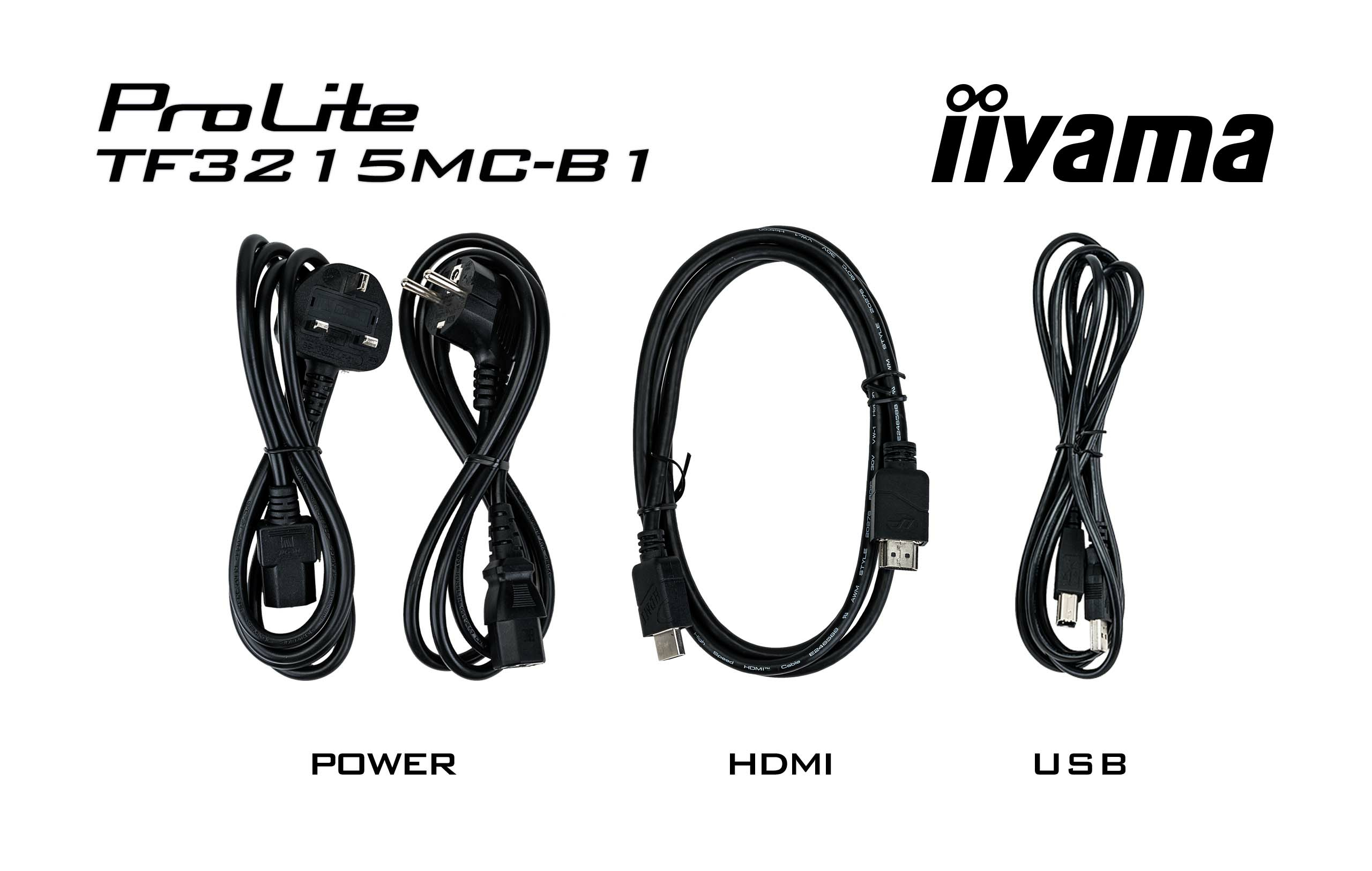 iiyama ProLite TF3215MC-B2 computer monitor 80 cm (31.5) 1920 x 1080 pixels Full HD LED Touchscreen Kiosk Black