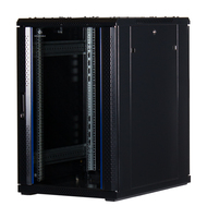 Rockstable 18 HE 19 Serverschrank mit Glast�r - Freistehendes Gestell - 18U - 800 kg - Sperrschloss - Ablageschienen - Verstellbare F��e