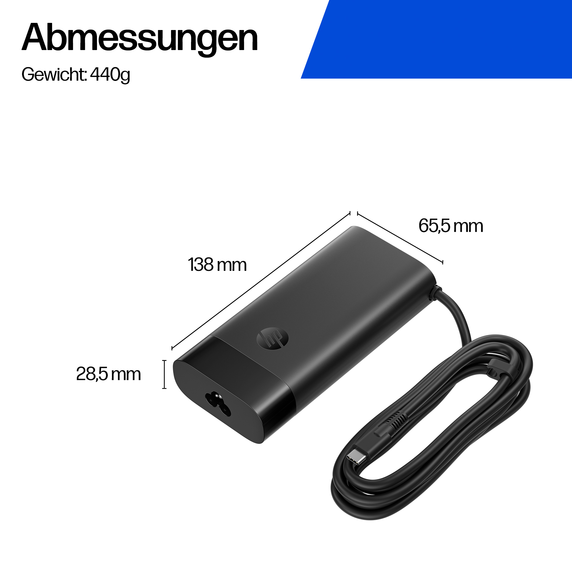 HP USB-C Netzteil - AC - 140 Watt - Schwarz