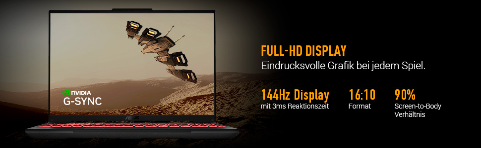ASUS TUF Gaming A16 FA607NUQ-RL038W 16 WUXGA Ryzen 7 170 - Notebook - 3,2 GHz