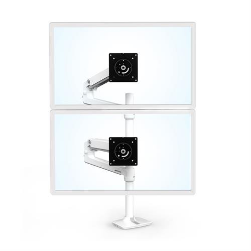 Ergotron LX Dual Stacking Arm Tall Pole - Befestigungskit - fr 2 LCD-Displays - Aluminium - wei - Bildschirmgre: bis zu 101,6 cm (bis zu 40 Zoll)
