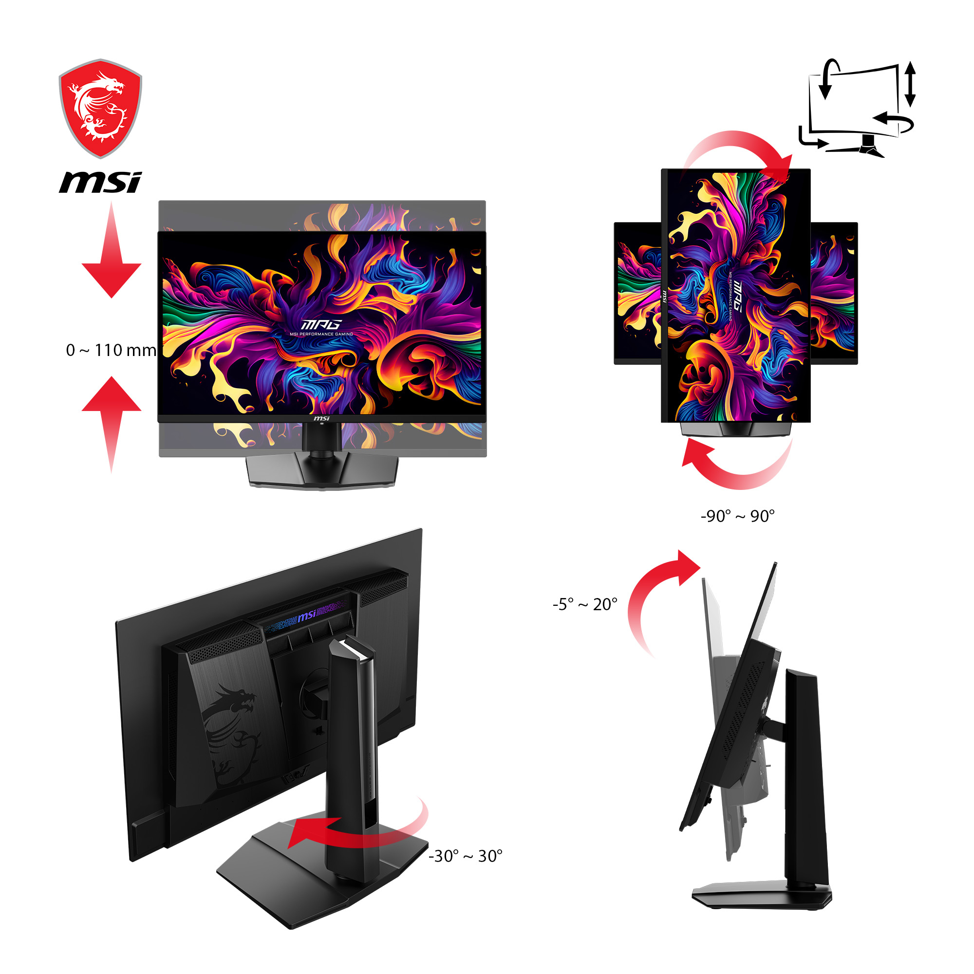 MSI MPG 271QRXDE QD-OLED - OLED-Monitor - Gaming - 67.3 cm (26.5)