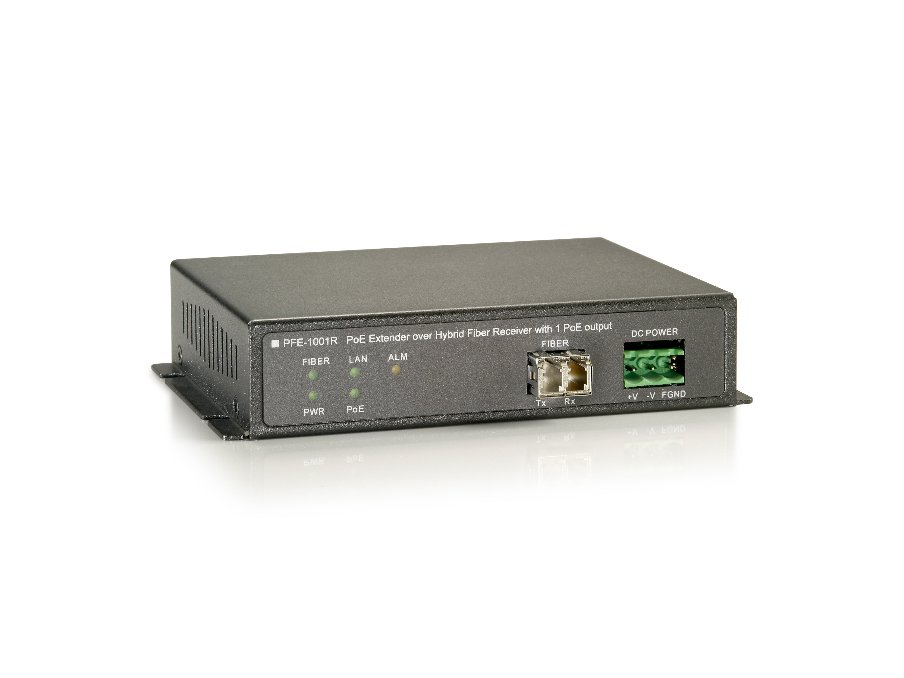 LevelOne Extensor PoE, Receptor, sobre Fibra �ptica Hibrida, 1 Puertos PoE