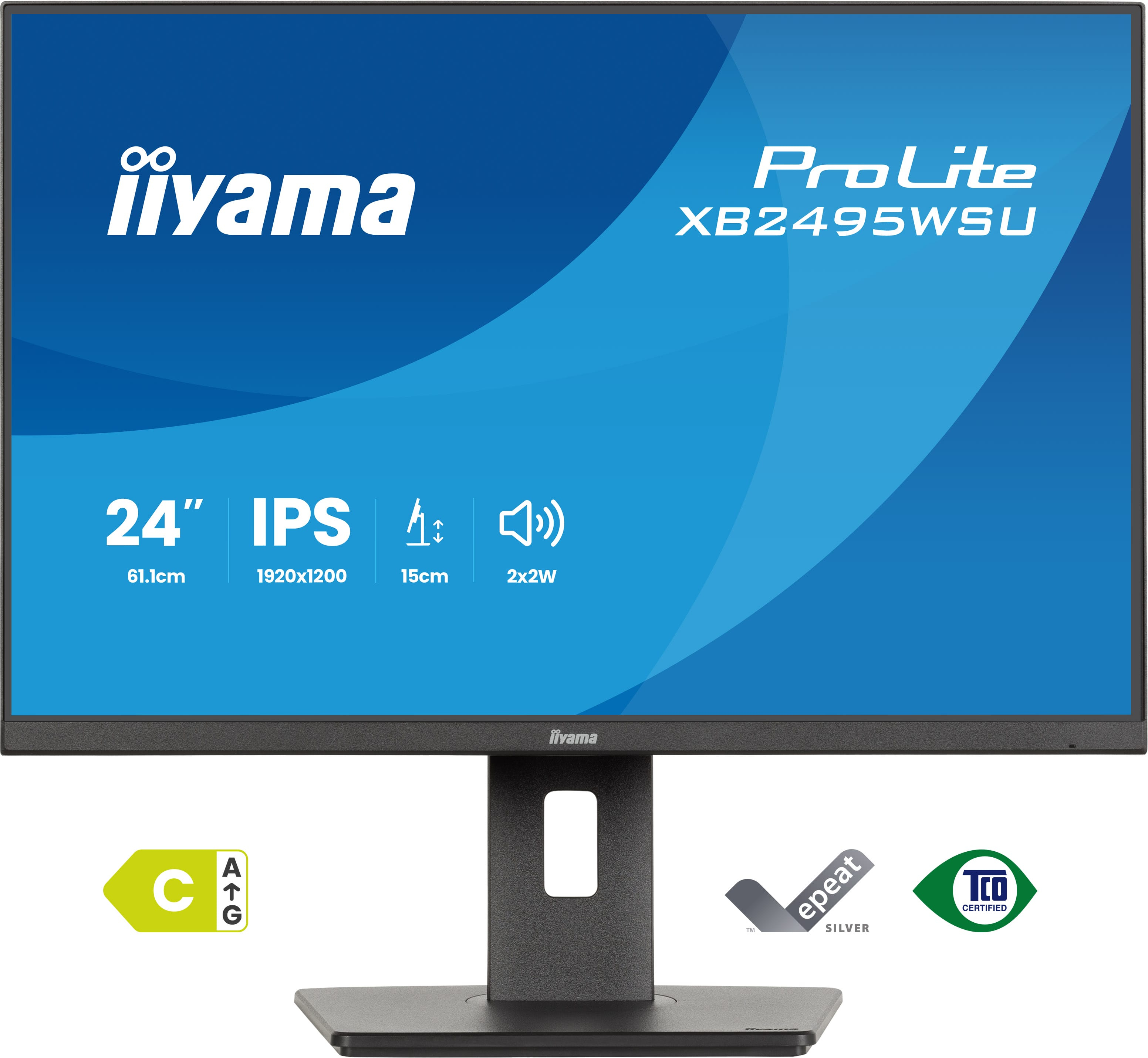 iiyama ProLite XB2495WSU-B1 �cran plat de PC 61,2 cm (24.1) 1920 x 1200 pixels Noir