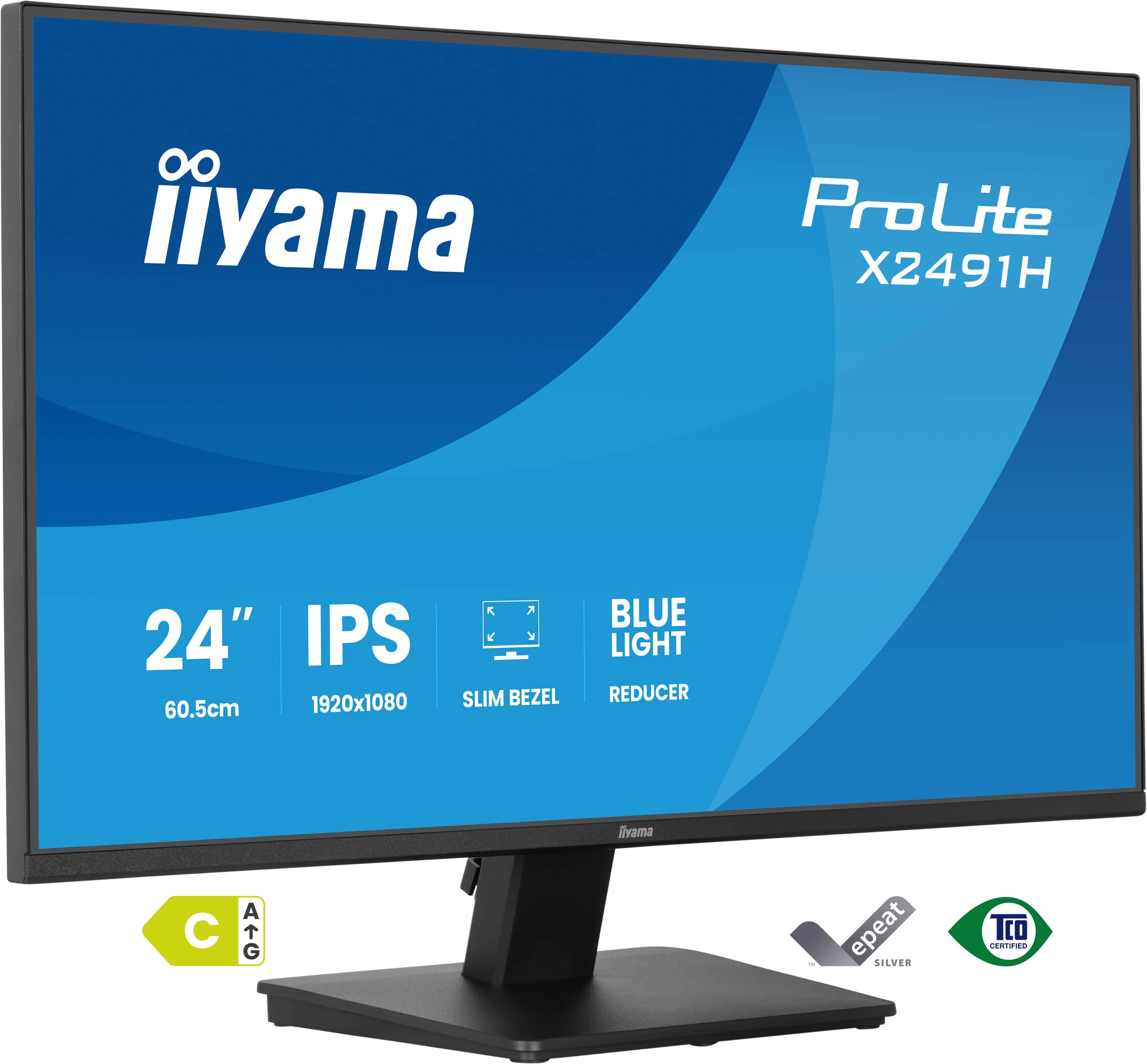 iiyama ProLite X2491H-B1 computer monitor 60.5 cm (23.8) 1920 x 1080 pixels Full HD LCD Black