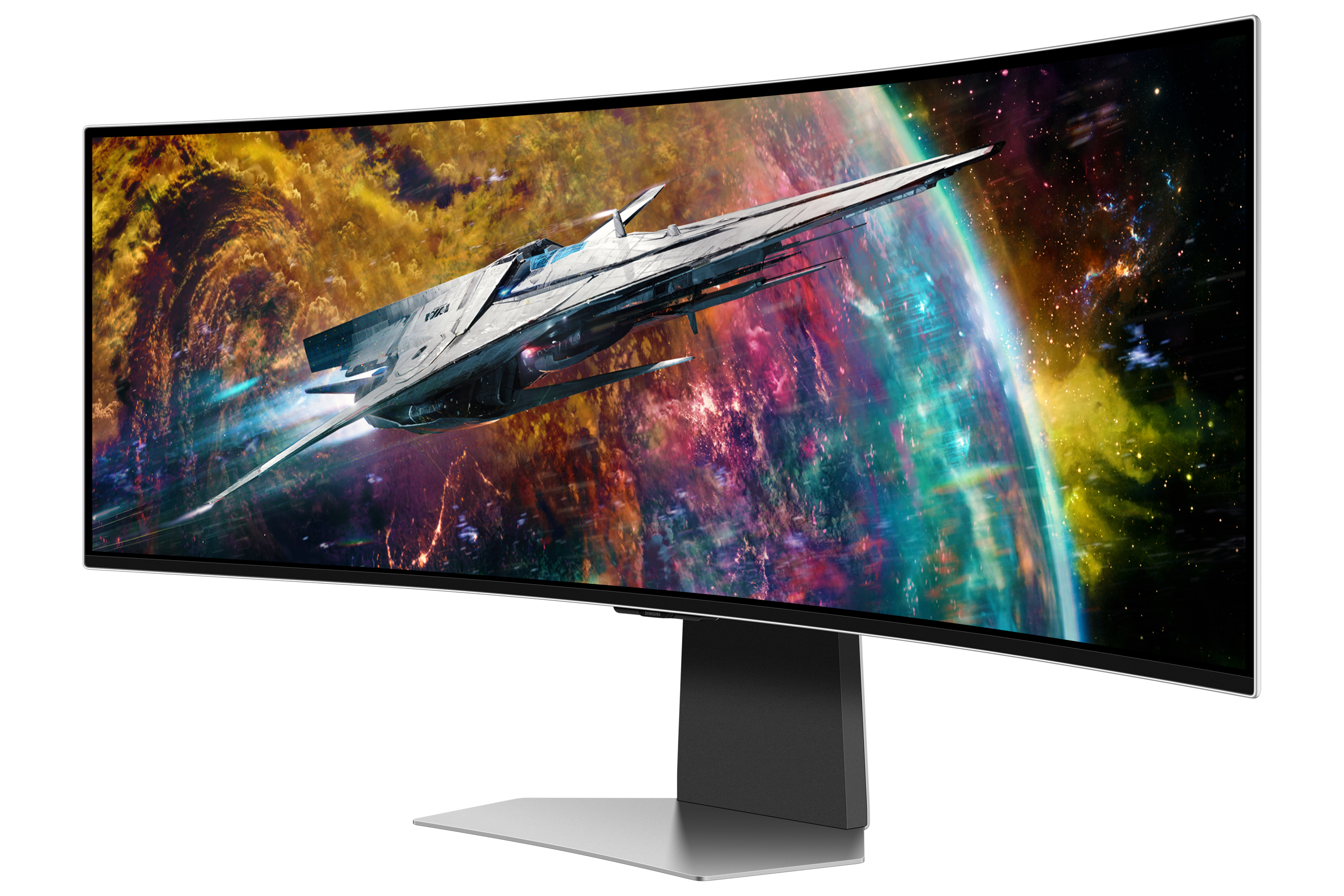 Samsung G95SC computer monitor 124.5 cm (49) 5120 x 1440 pixels Dual QHD OLED Silver