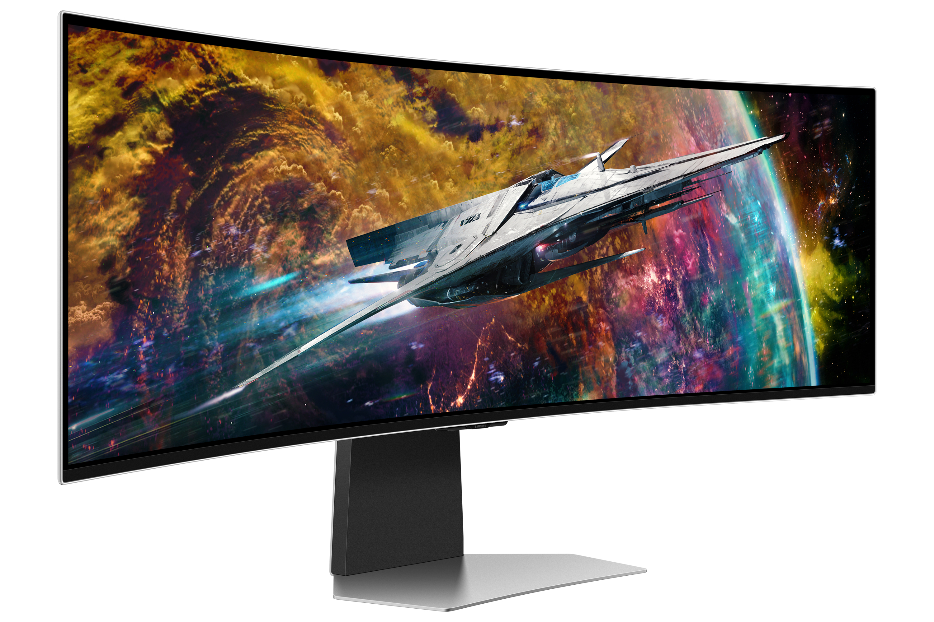 Samsung G95SC computer monitor 124.5 cm (49) 5120 x 1440 pixels Dual QHD OLED Silver