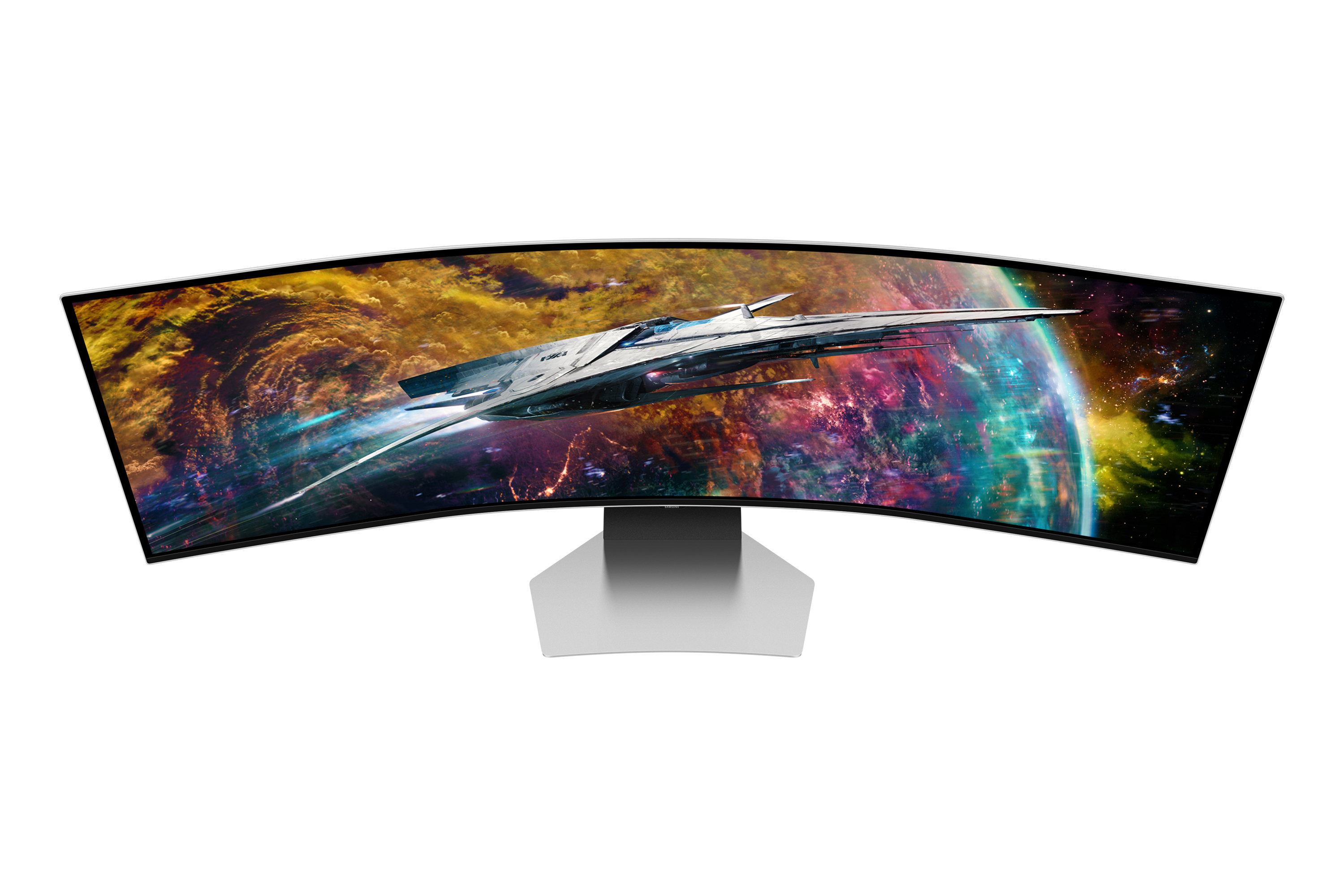 Samsung G95SC computer monitor 124.5 cm (49) 5120 x 1440 pixels Dual QHD OLED Silver