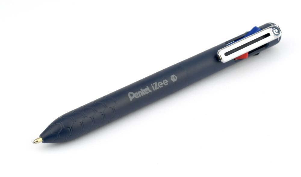 Pentel IZEE 4 Colour Ballpoint Pen Everyday 1.0mm Tip 0.5mm Line Pack 12