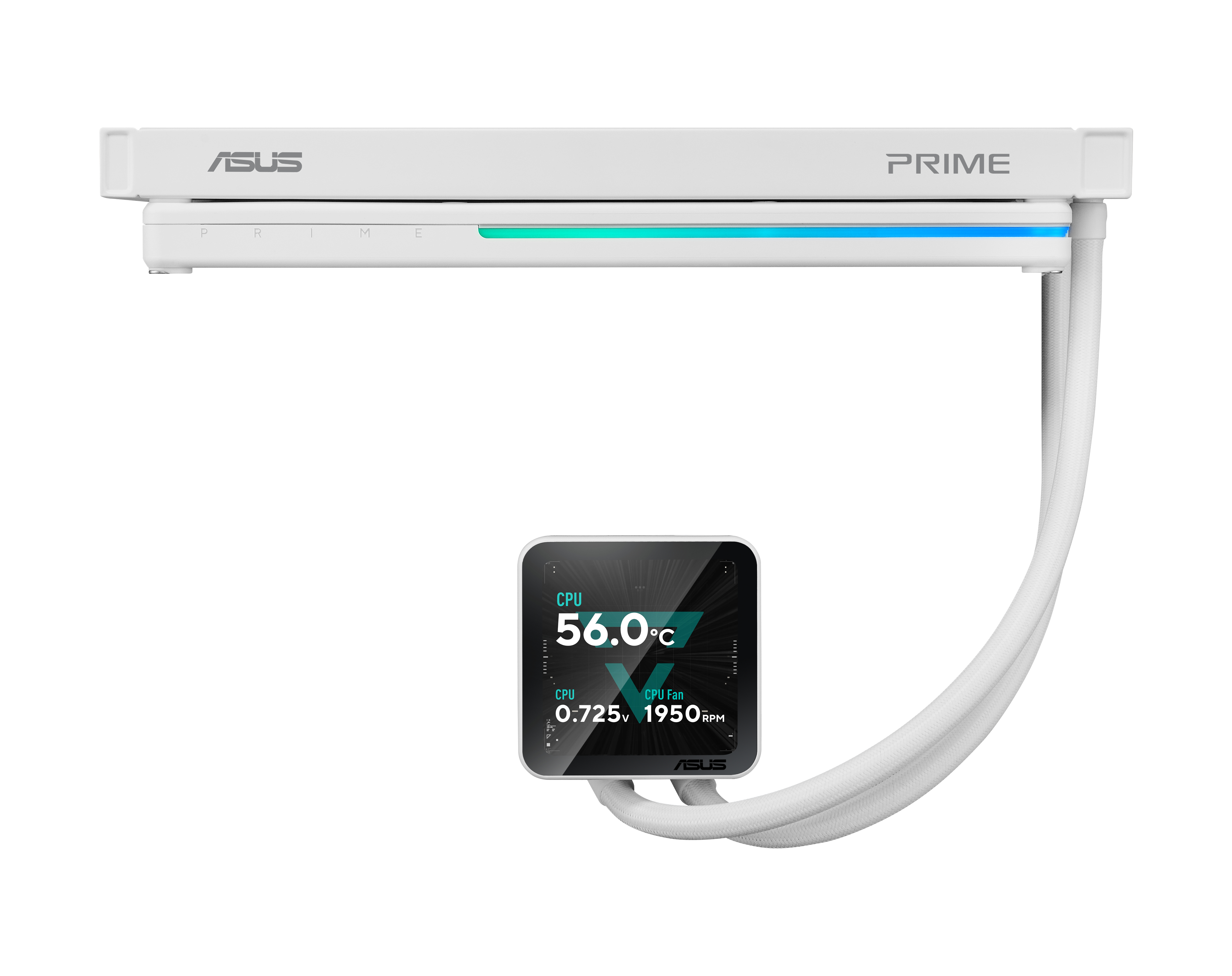 ASUS PRIME LC II 360 ARGB LCD WHT Processor All-in-one liquid cooler 12 cm White 1 pc(s)