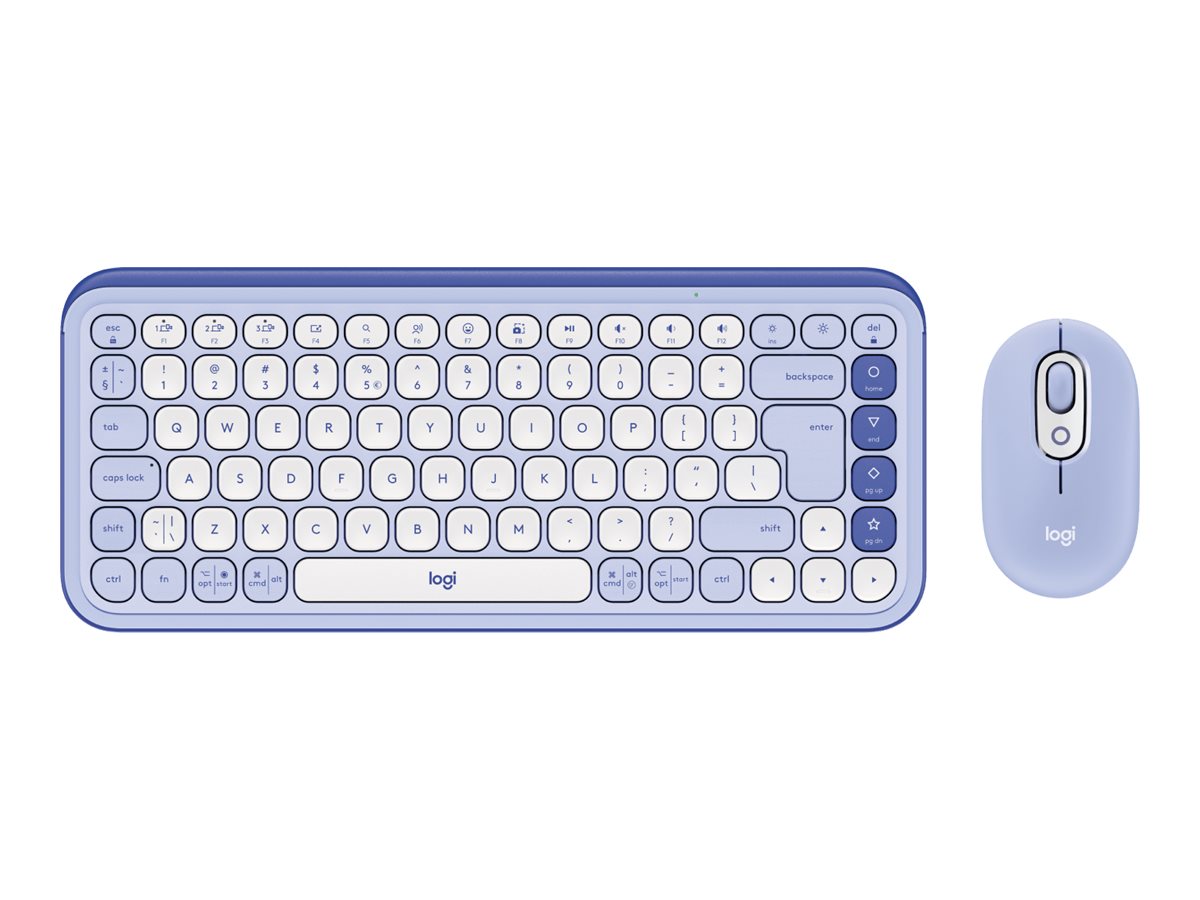 Logitech POP Icon Combo tastiera Mouse incluso Universale Bluetooth QWERTY US International Lill, Bianco