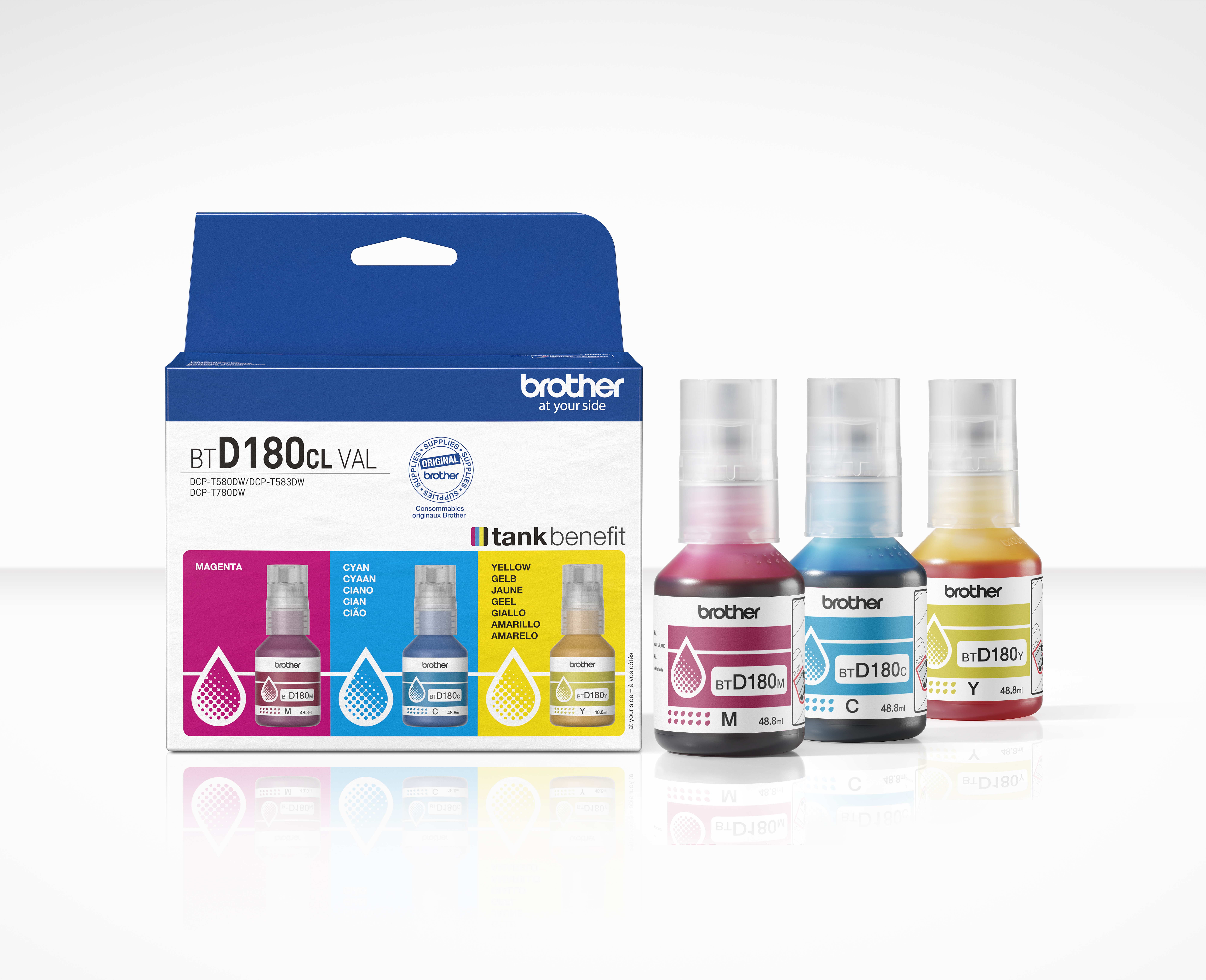 Brother BTD180CLVAL recambio de tinta para impresora Original