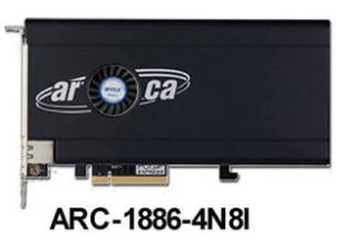 Areca Raid Controller ARC-1886-4N8I 4x M.2 und 8-Port Tri Mode 1x SFF 8654 PCIe 4.0 x8