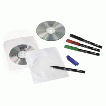 Hama CD-ROM Paper Sleeves - CD-H�lle - wei� (Packung mit 100)