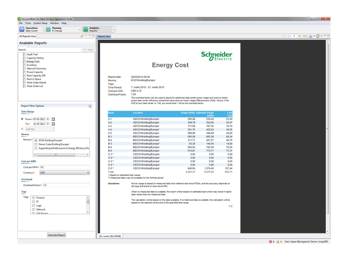 APC InfraStruXure Energy Cost - Lizenz