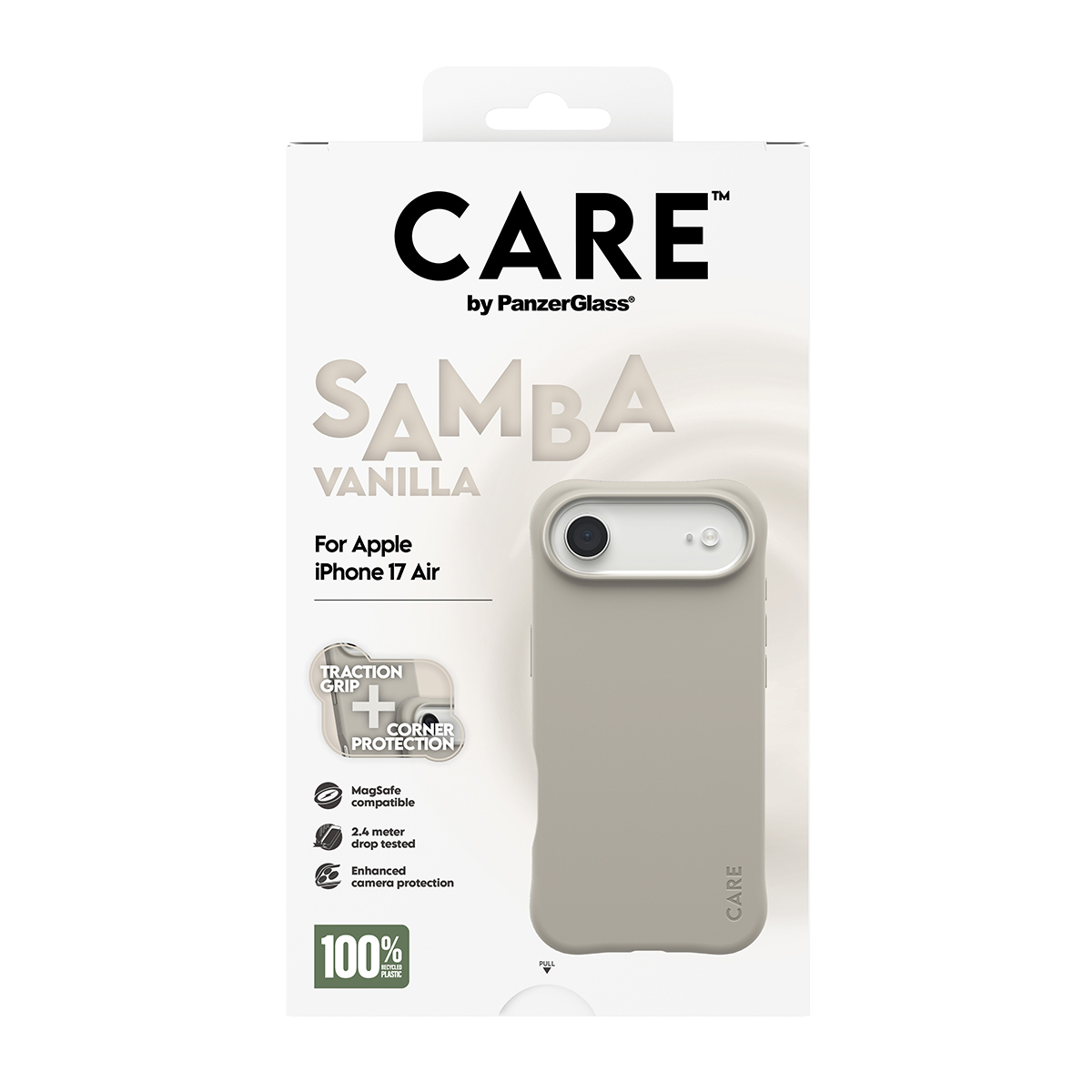 PanzerGlass CARE by � Fashionable Case Samba Vanilla w. MagSafe iPhone 17 Air funda para tel�fono m�vil Beige