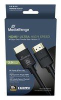 MEDIARANGE HDMI Ultra High Speed Ethernet Kabel 48Gibt/s 2m - Kabel - Digital/Display/Video