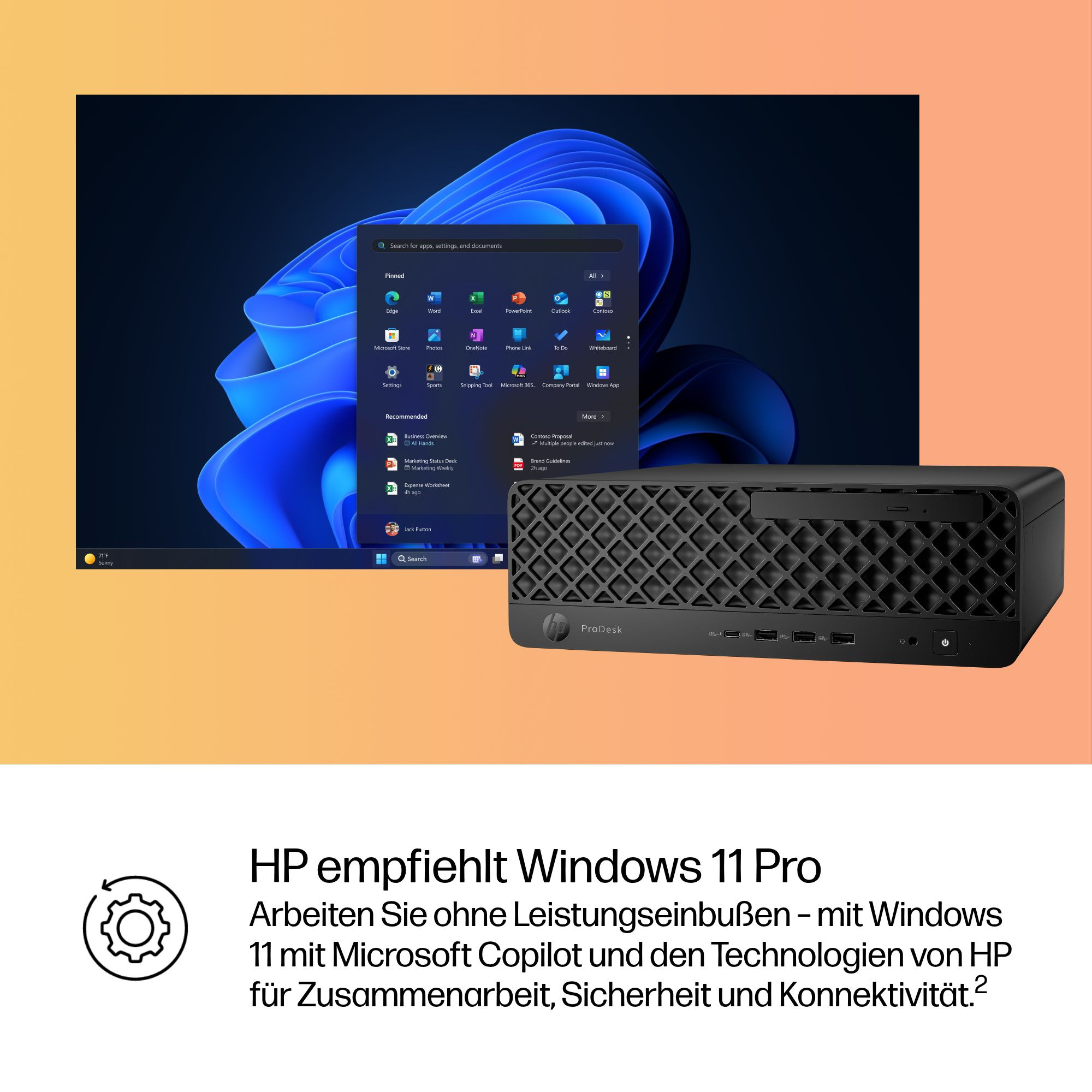HP ProDesk 4 G1i - SFF - Core Ultra 5 225 / 3.3 GHz