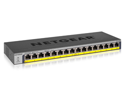 NETGEAR GS116PP Non-g�r� Gigabit Ethernet (10/100/1000) Connexion Ethernet, supportant lalimentation via ce port (PoE) Noir