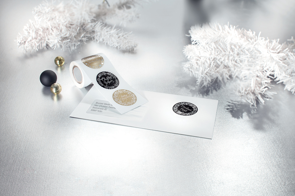 Sigel CS 120 sticker decorativi Nero, Oro, Argento 200 pz