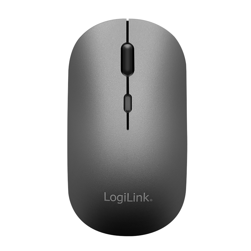 LogiLink ID0215 clavier Souris incluse maison/bureau Bluetooth QWERTZ Allemand Anthracite, Gris