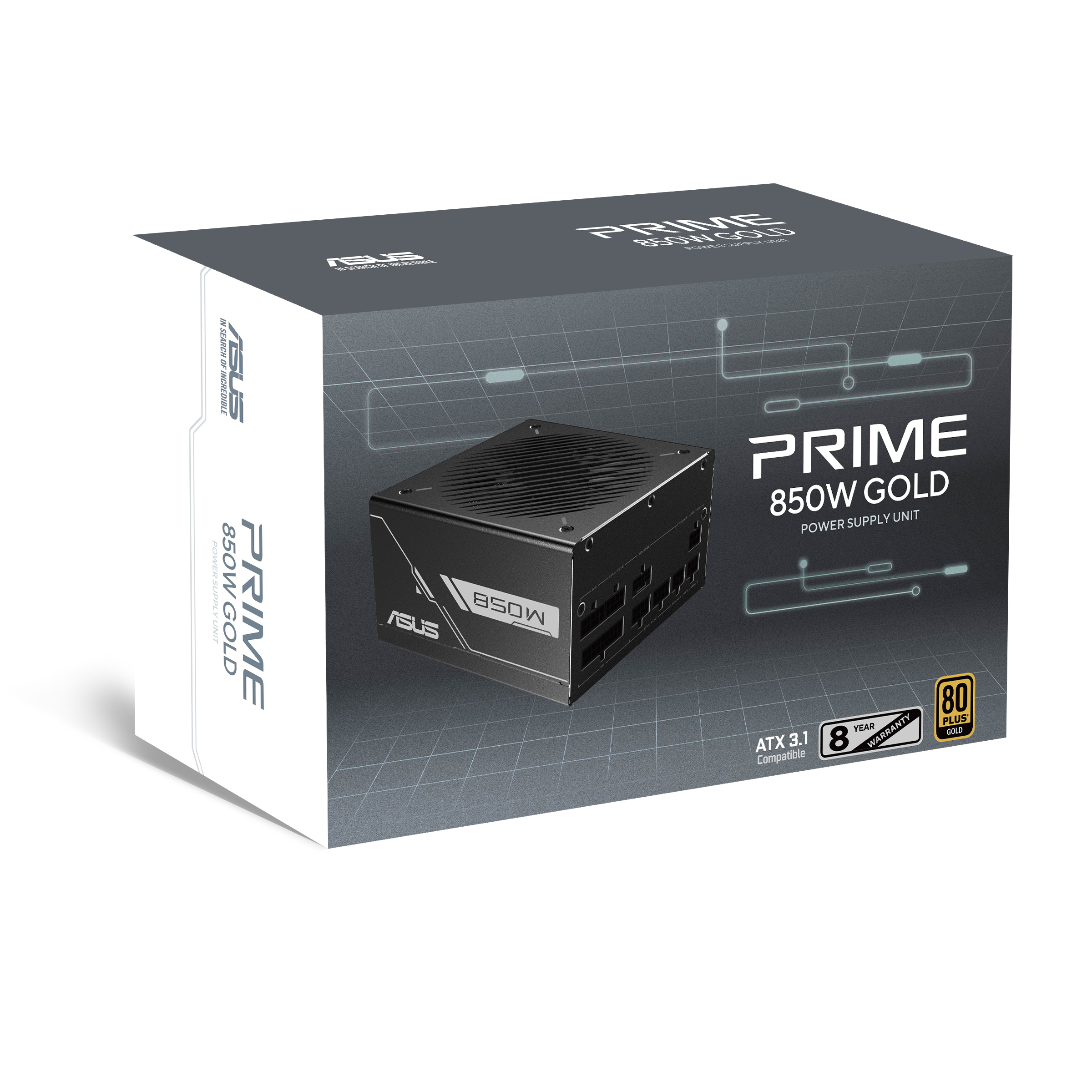 ASUS Prime -850G alimentatore per computer 850 W 20+4 pin ATX ATX Nero