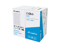 Lanberg LAN-Ethernet-Netzwerkkabel 1GB/s 100m CCA Kabel gr