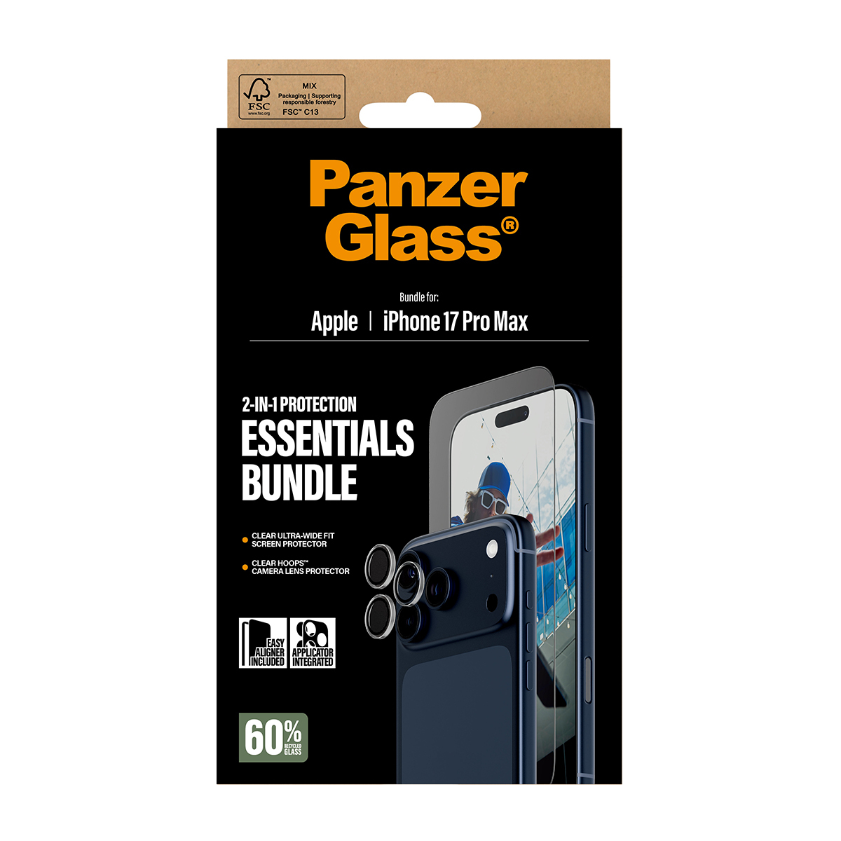 PanzerGlass 2-in-1 Essentials Bundle iPhone 17 Pro Max