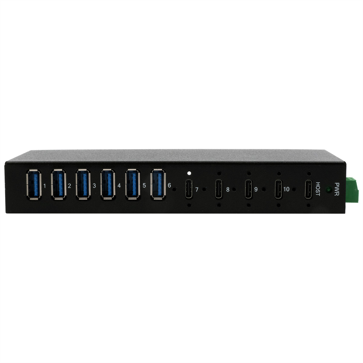 Exsys USB 3.2 Gen 2 Hub 10-Port 4xC und 6xA-Anschlsse inkl.Netzteil